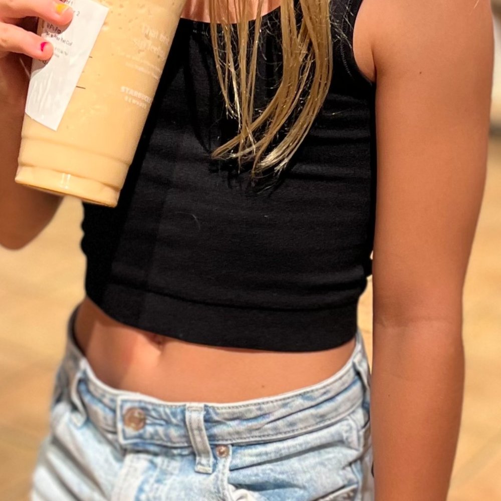 Athleta Girl Rise Above Rib Crop Tank